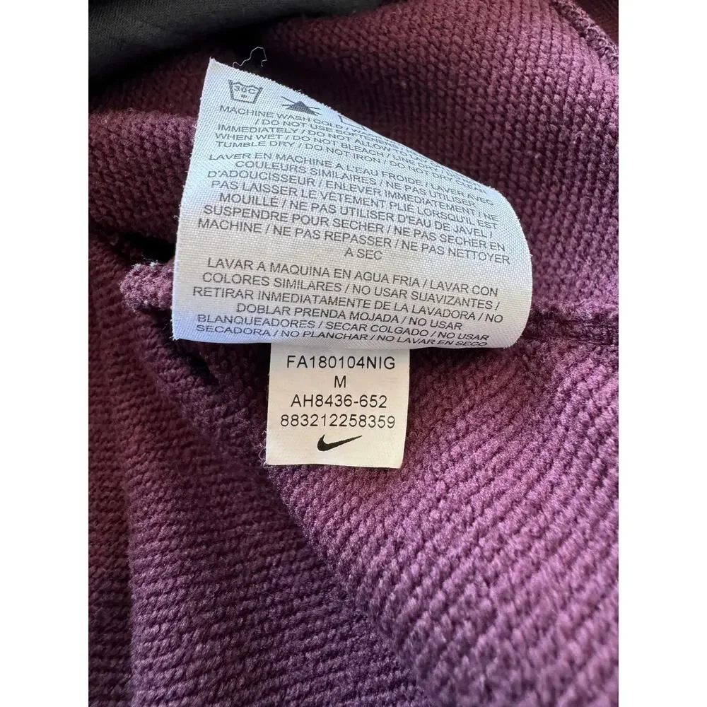 Nike DRI-Fit Top Versa Crew Sweatshirt‎ Raglan Long Sleeves Maroon Womens Size M